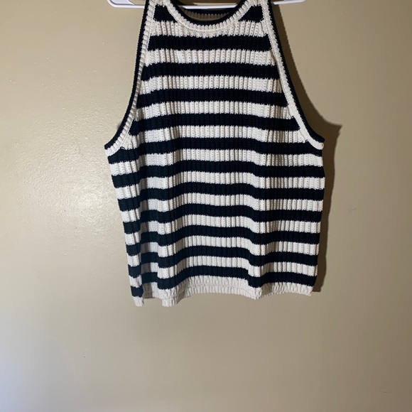 a new day Sweaters - A New Day Striped Sleeveless Sweater Top 3X